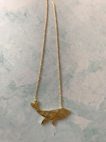 Origami Whale Necklace Geometric UK Seller 