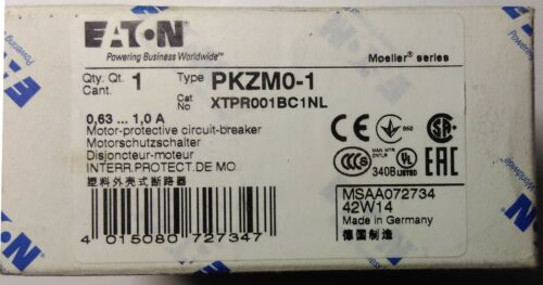 1,0 A Original Eaton PKZM 0-1 XTPR 001BC1NL-Moteur De Protection Coupe-circuit 0,63.. 
