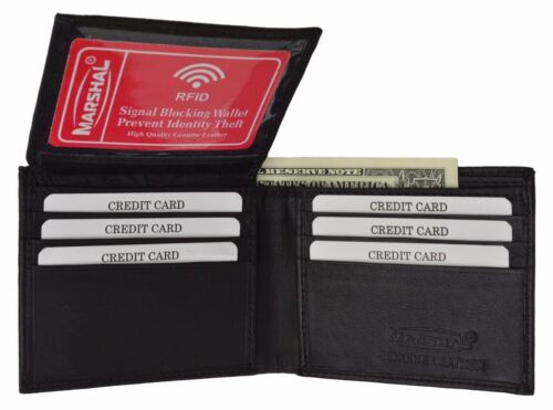 Mens Genuine Cowhide Leather Credit//ID Card Holder Bifold Wallet Slim Purse Gift