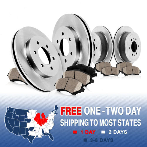 Ceramic Pads For Buick Enclave Chevy Traverse Outlook Front /& Rear Rotors
