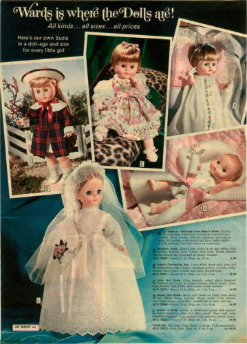 1974 PAPER AD Doll Baby Susie Christening School Bride Girl Little Vinyl America