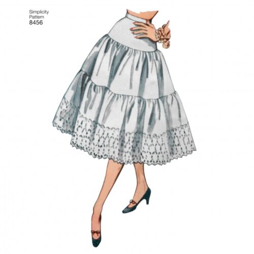 Patrón de costura simplicidad Damas 8456 1950s Estilo Vintage Petticoat /& SLI..