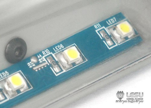 LESU Metal LED Light Box CNC Shine Resistance Cover 1//14 Scale RC TAMIYA Tractor