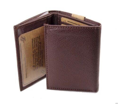 brown Color Mens Tri-Fold  Wallet  With Credit Card  Windows Id 