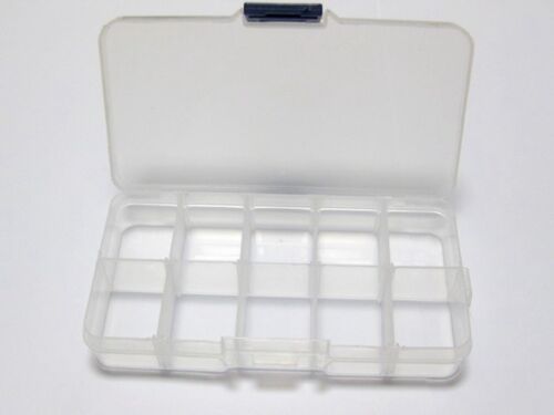 10 compartments Plastic Box Case Jewelry Bead Display Storage Container 130X67mm 
