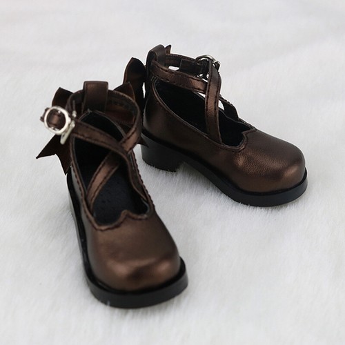 1//4 BJD Shoes MSD Dollfie bow brown shoes Dollmore LUTS AOD MID SOOM DOD AF DZ