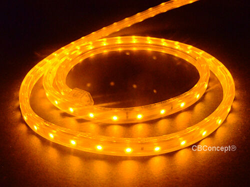 CBConcept®UL Listed,100 Feet,10100 Lumen,Yellow,120 Volt Flat LED Strip Rope 