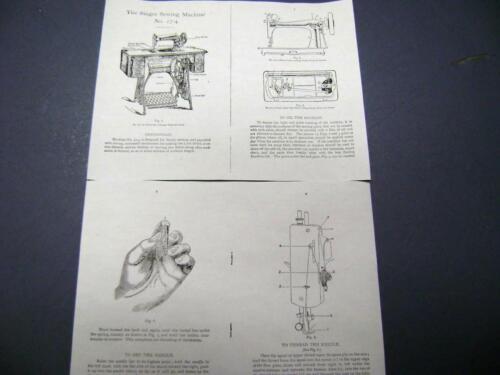 Singer Treadle Sewing Machine Manual for Model 27-4 1905 others Free Shipping ! 