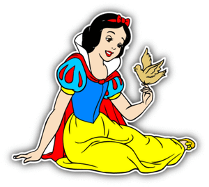 Snow White Cartoon Car Bumper Sticker Decal 4/'/' x 5/'/'