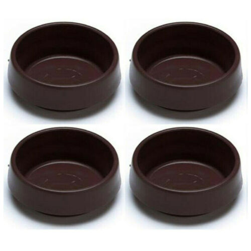 4 x Round Furniture Caster Cups Outer Dimension 54 mm 2.1//8 inch Small Brown