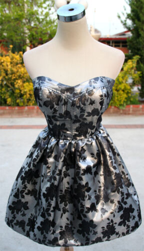 NWT ROBERTA $100 Silver /Black Prom Party Dance Dress 5 