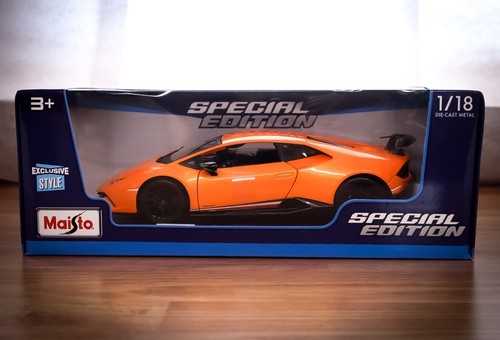 Lamborghini Huracan Performante Orange 1:18 Model Car Maisto Special Edition