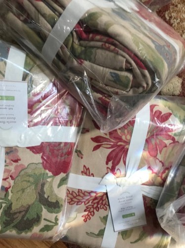Pottery Barn Marla Duvet Cover Set Queen 2 Standard Shams Floral 3pc New