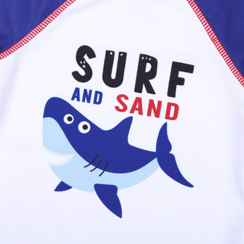 Kids Boys Shark Swimsuit Costume Swimwear Bathing Suit Rash Guard Tankini Set 