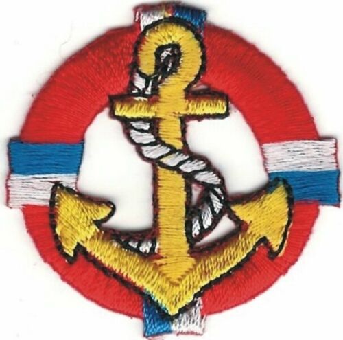 Anchor Life preserver nautical embroidery patch