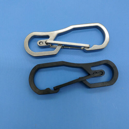 Outdoor Stainless Steel Buckle Carabiner Keychain Key Ring Clip Hook Simple CN