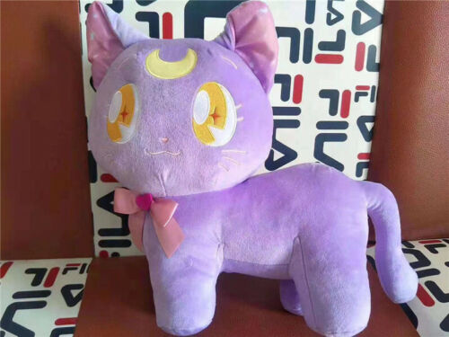 Anime Sailor Moon Luna Cat Plush Doll Purple Bow Toy Collection Gift 35CM
