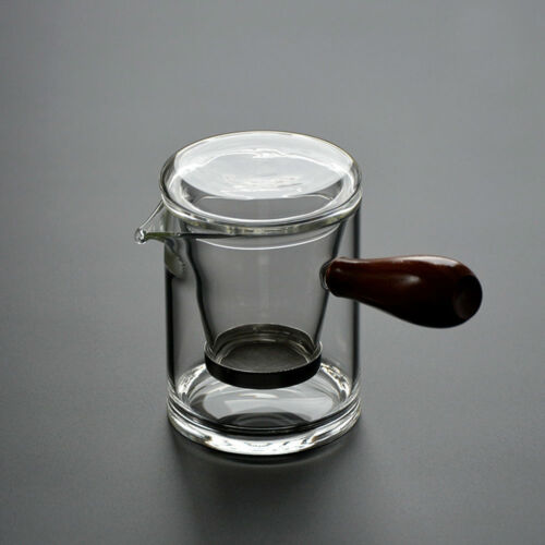 Handmade Red Santal poignée latérale en verre transparent Théière avec infuseur 230 ml 7.8 OZ environ 221.12 g