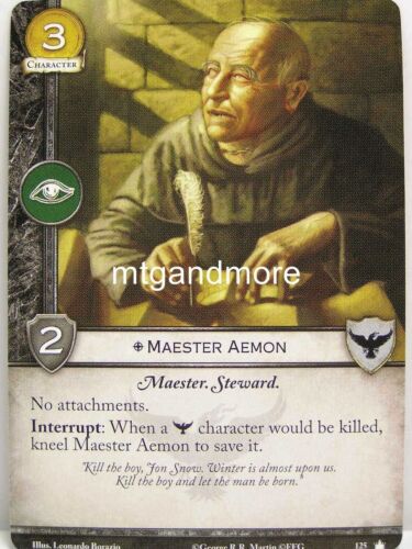 1x Maester aemon #125 Base Set-Second Edition A Game of Thrones 2.0 LCG