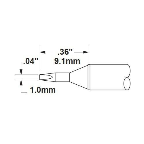Chisel 30° Metcal STTC-125 Replaceable Soldering Tip