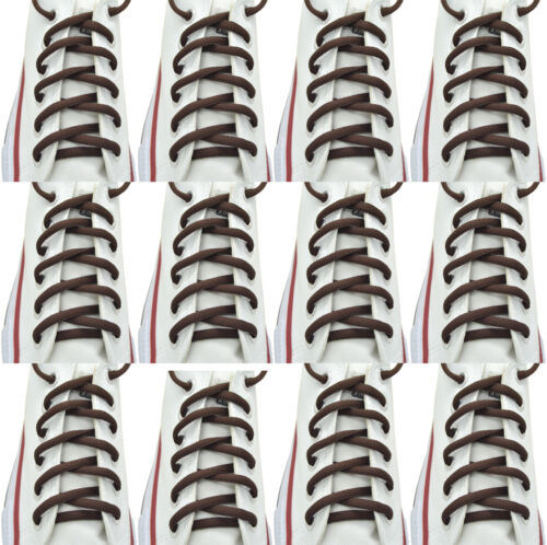 Oval Sneakers Shoelaces /"Brown/" 45/" Athletic Shoelaces 1,2,4,6.12 Pairs
