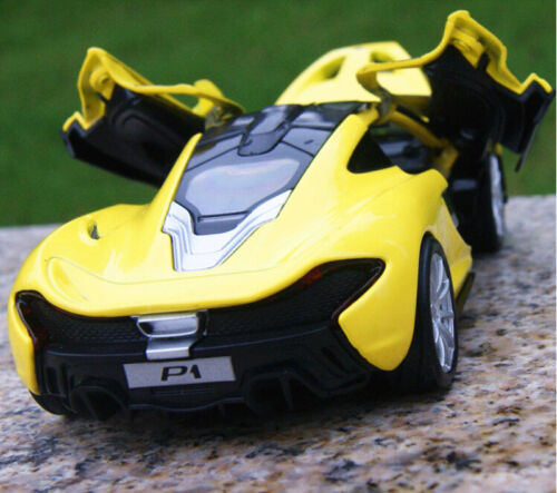 1/32 Alloy Diecast Sports Model Car Yellow McLaren P1 w/light&sound Toy Gift