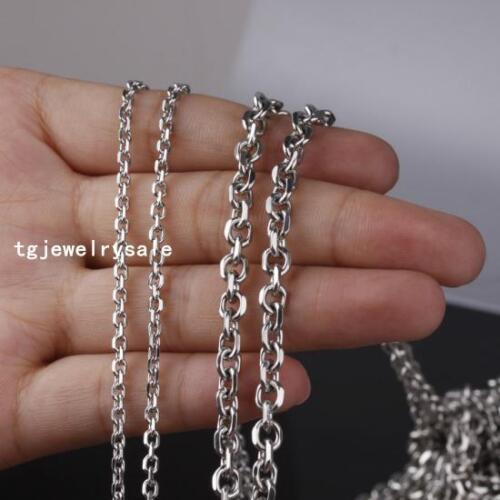 Fashion Silver Stainless Steel 3//5mm Bulk Of Factory Wholesale Round Rolo Chains