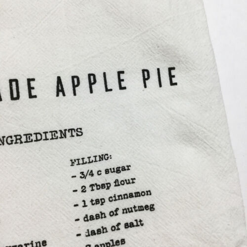 Apple Pie Recipe Kitchen Towel Magnolia Flour Sack Tea Towel Fall Thanksgiving