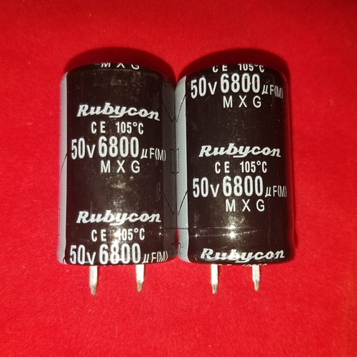 2 x 6800uF 6800mfd 50V Electrolytic Capacitor 105 degrees /& USA FREE SHIPPING!