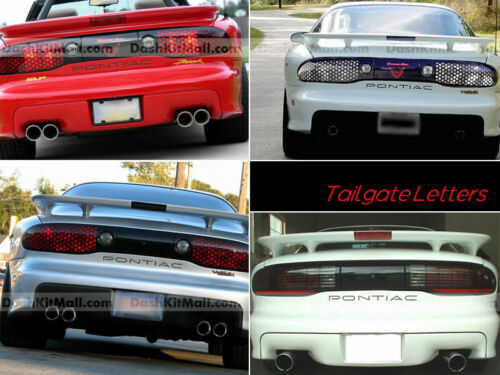 DKMGLOSSY BLACK REAR BUMPER LETTERS FOR PONTIAC FIREBIRD 1993-2002 NOT DECALS