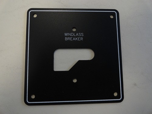 WINDLASS ANCHOR BREAKER PLATE 1715921 ALUMINUM 4 1//2/" X 4 1//2/" BLACK MARINE BOAT
