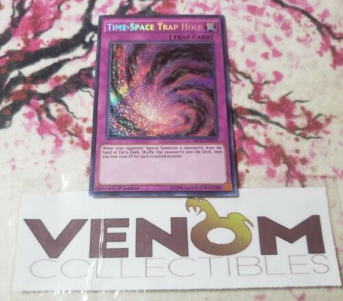 Secret Rare 1x 1st Edition YuGiOh - Time-Space Trap Hole M/NM MP15-EN119 