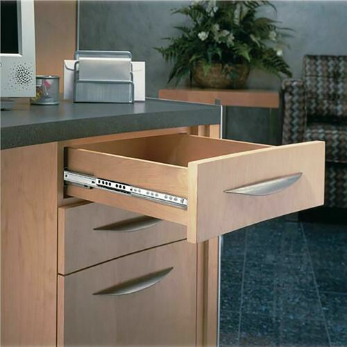 PAIRE 350 mm x 17 mm Métal Tiroir Armoire Patins Roulement à billes diapositives Libération Rapide