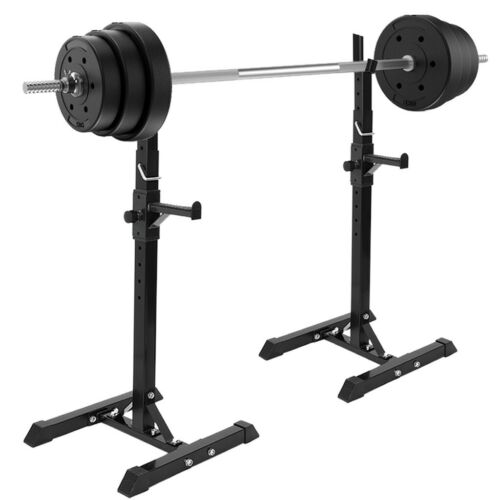Fully Adjustable SQUAT RACK Stands Crossfit Weight Lifting Bench Press