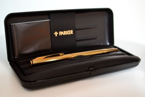 Parker Insignia Dimonite 14k Gold Plated Ball Point Pen New In Original Box