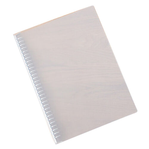 Transparent Color Plastic Notebook Journal Loose Leaf Ring Binder Clip Folder GG 