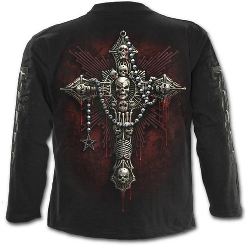 Spiral Direct Biker DEATH BONES Longsleeved // Goth Tribal Skulls
