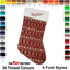Personnalisé Brodé Deluxe Noël Stocking Nordique Noël Santa Luxe Sac