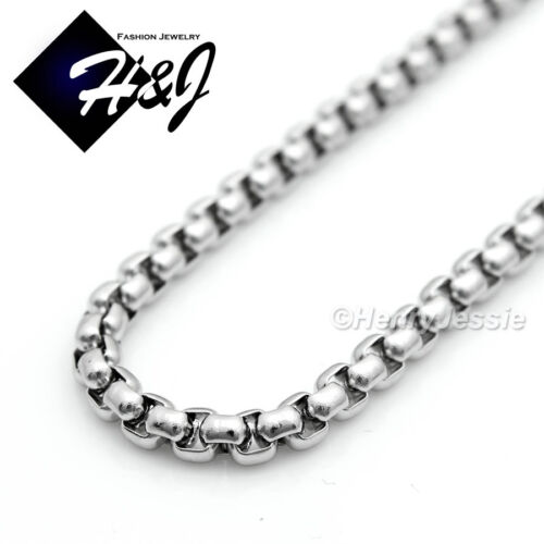 18"-30"MEN Stainless Steel 3mm Gold/Black/Silver Box Chain CZ Dog Tag Pendant*43 