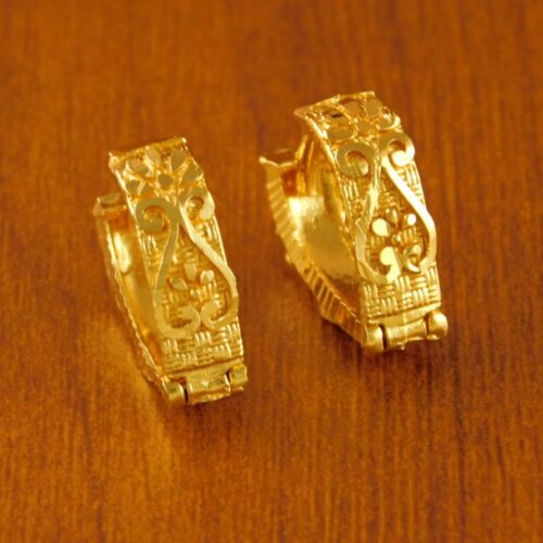Details about   Women Goldplated Earring 18K Huggies Trendy Indian Traditional Fashion Jewelry 