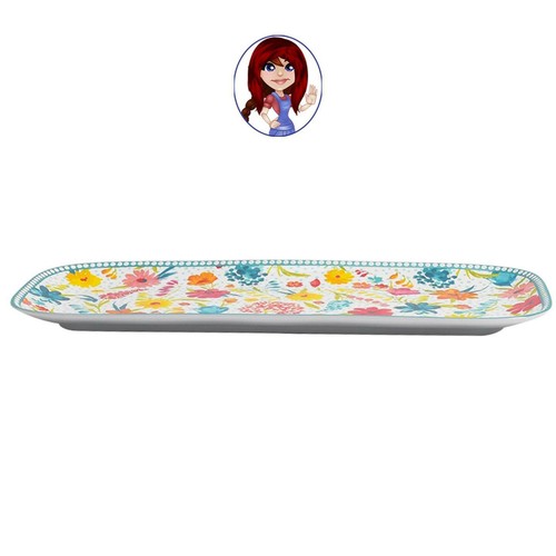 Details about / PIONEER WOMAN Melamine Sunny Days Dip Bowls Snack Serving Tray Set 2 Styles NEW!