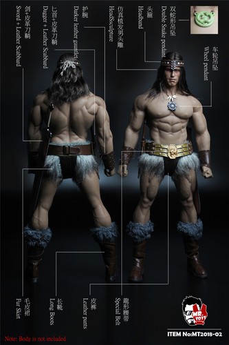 MR.TOYS MT2018-02 1//6 Conan Head Sculpt Clothing Suit Arnold Version Action Figu