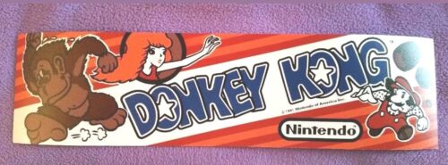 Donkey Kong marquee sticker. 2.5 x 9.5. (Buy any 3 stickers, GET ONE FREE!)