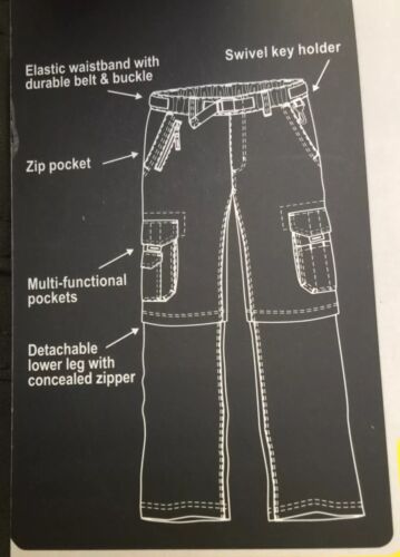 Ridge Point RidgePoint Mens Cargo Light Weight Zip off Convertible Pants Shorts