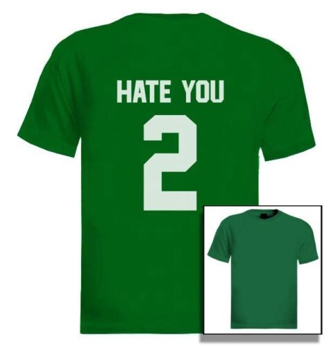Hate You 2 Back print T-Shirt Dope Number Baggy Funny Fashion Blog Top Style