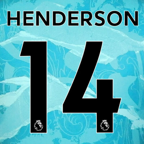 2020 2021 PREMIER LEAGUE LIVERPOOL AWAY BLACK NAME SET HENDERSON 14 = ADULTS 