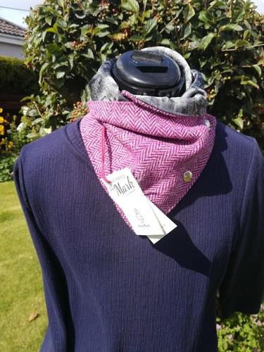 Harris Tweed Damas Cuello Abrigo//Bufanda//Capucha