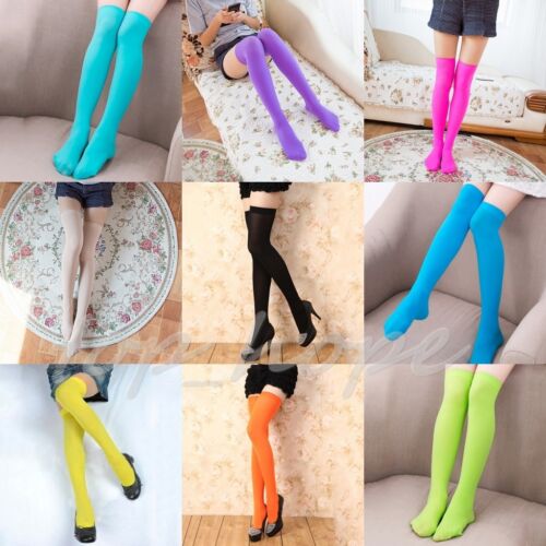Ladies Girls Over The Knee Socks Thigh High Long Stocking Socks 13 Colours