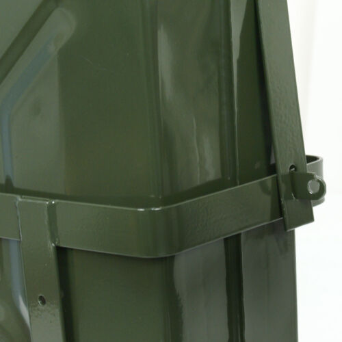 2Pack Jerry Can 5 Gallon 20L Fuel Army NATO Military Metal Steel Tank Holder