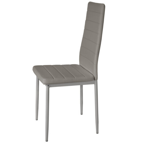 2x salle à manger chaise ensemble de chaises chaises Chaise de cuisine à dossier haut salle d'attente chaise gris NOUVEAU 